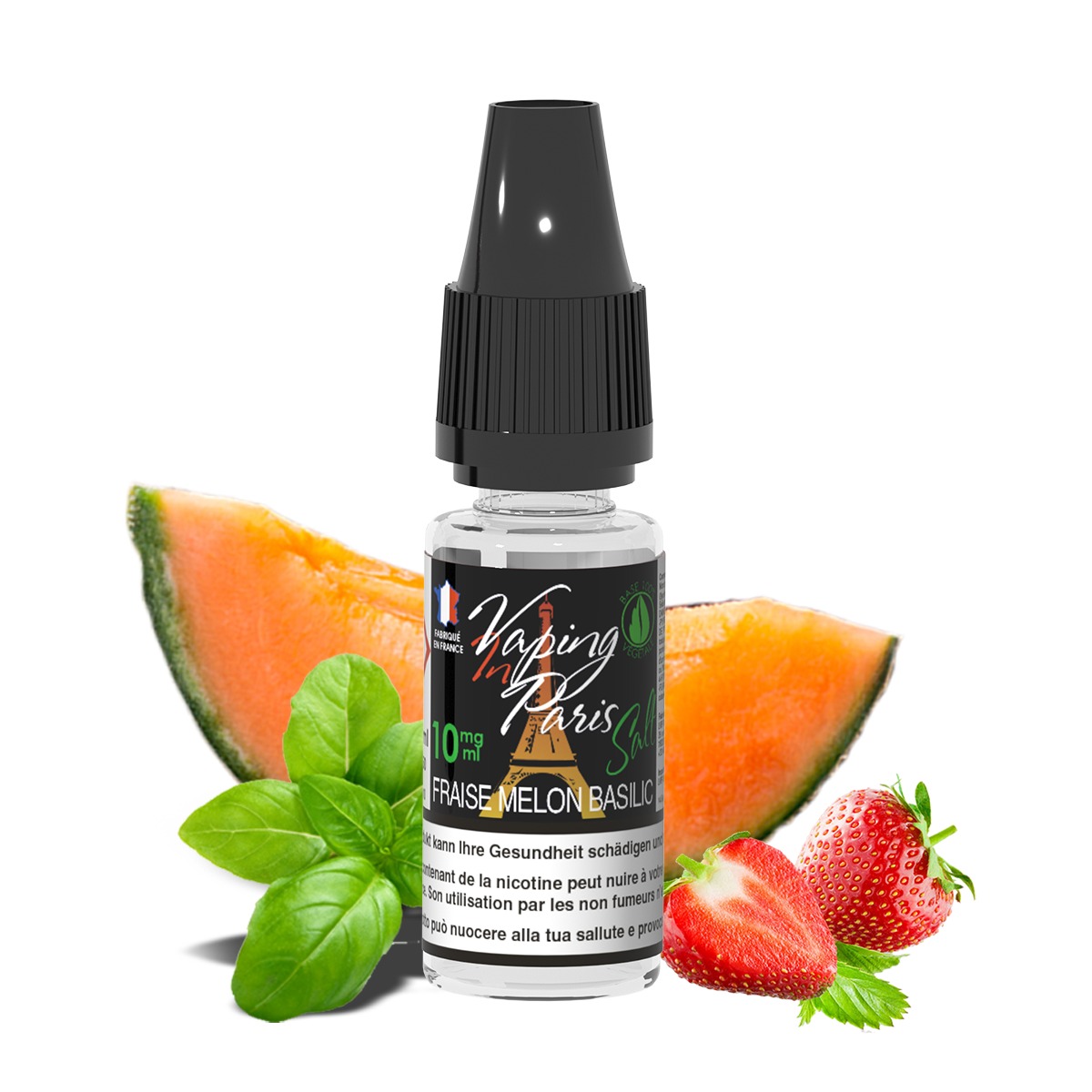 VIP Vaping in Paris – Fraise Melon Basilic Salt Nicotine E-Liquid