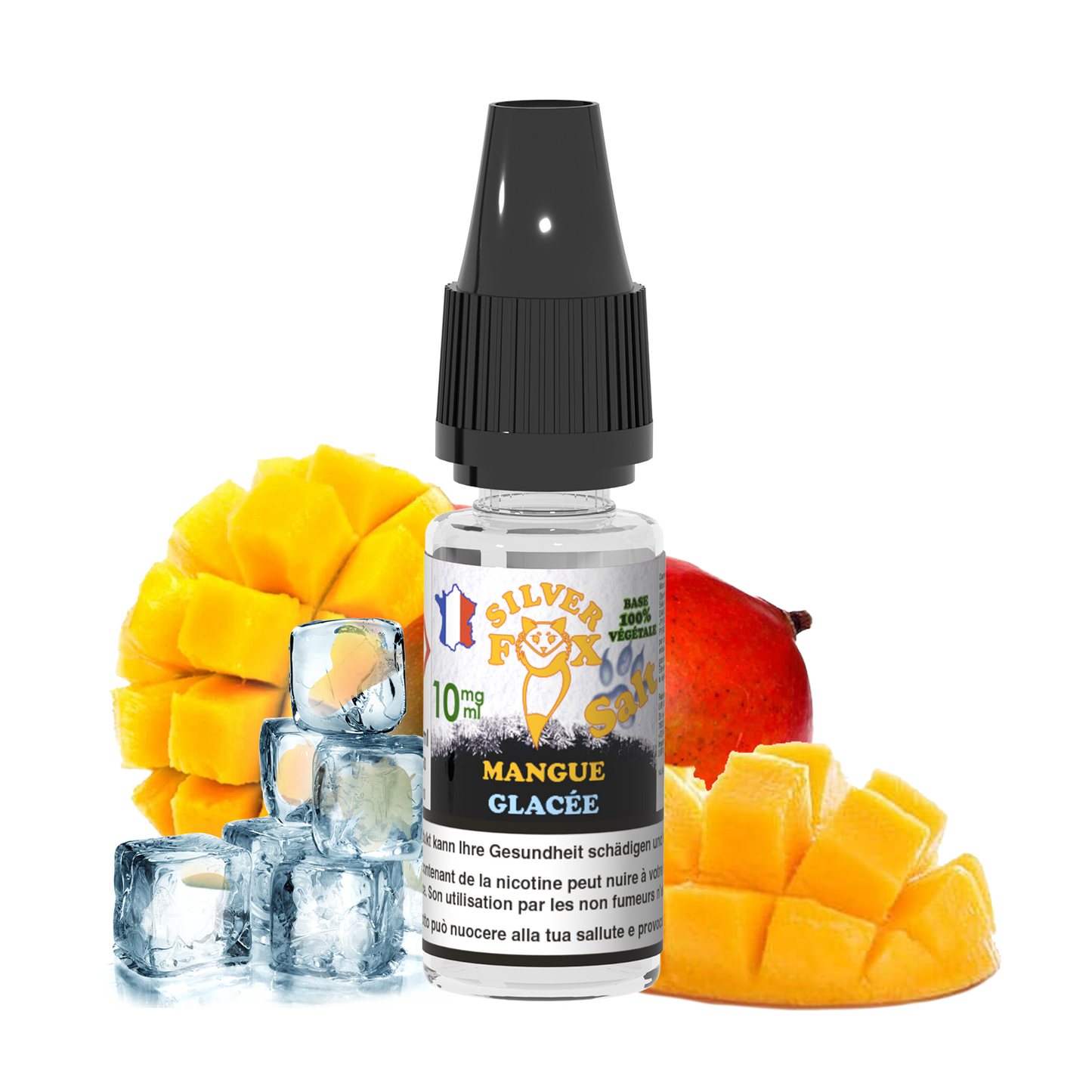 E-liquide au sel de nicotine MANGO ICE Silver Fox 10 ml