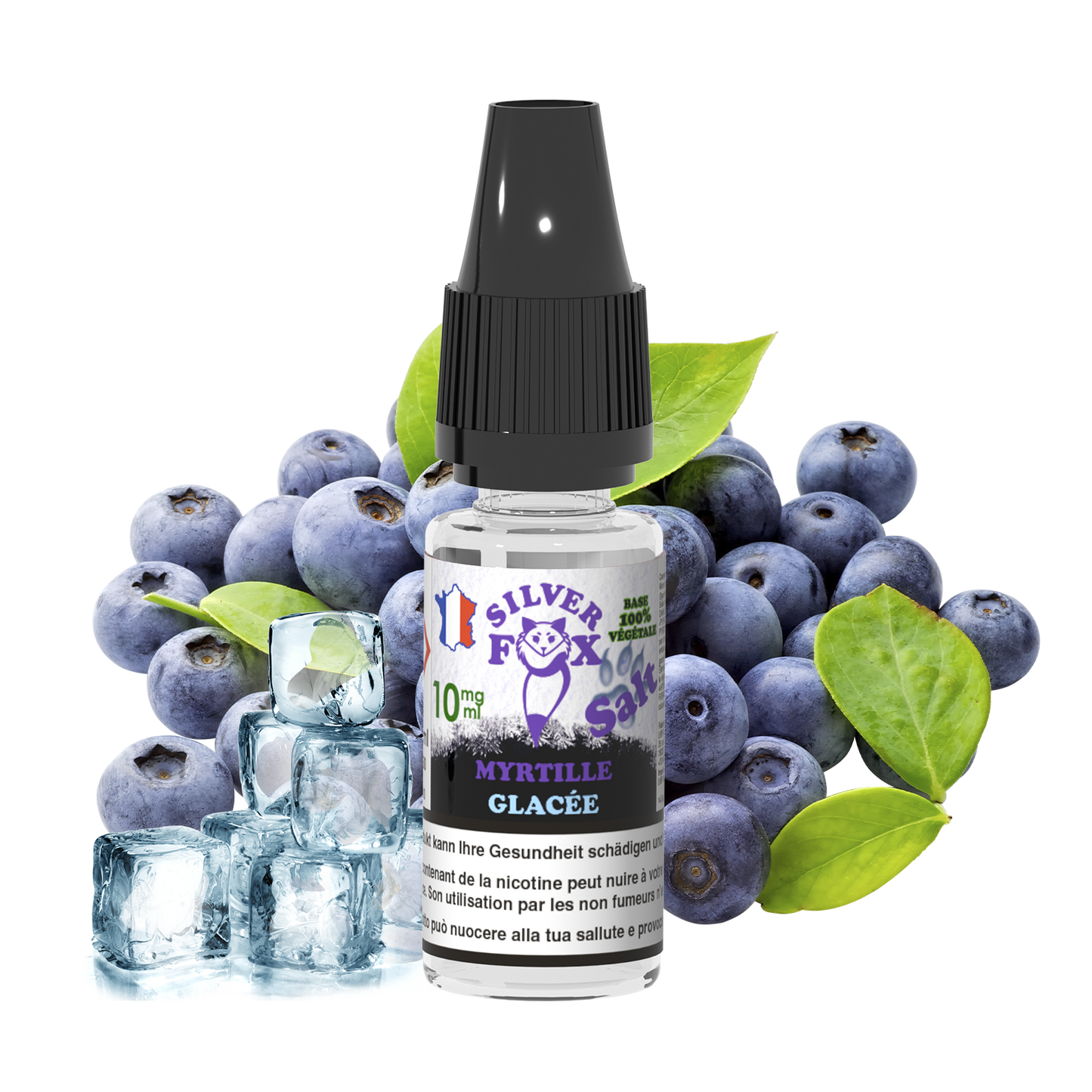 BLUEBERRY ICE Silver Fox 10 ml Nikotinsalz E-Liquid