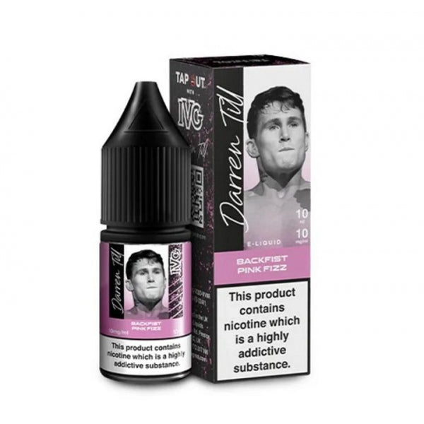 !!! Backfist Pink Fizz IVG Darren Till 10 ml e-liquide au sel de nicotine !!!