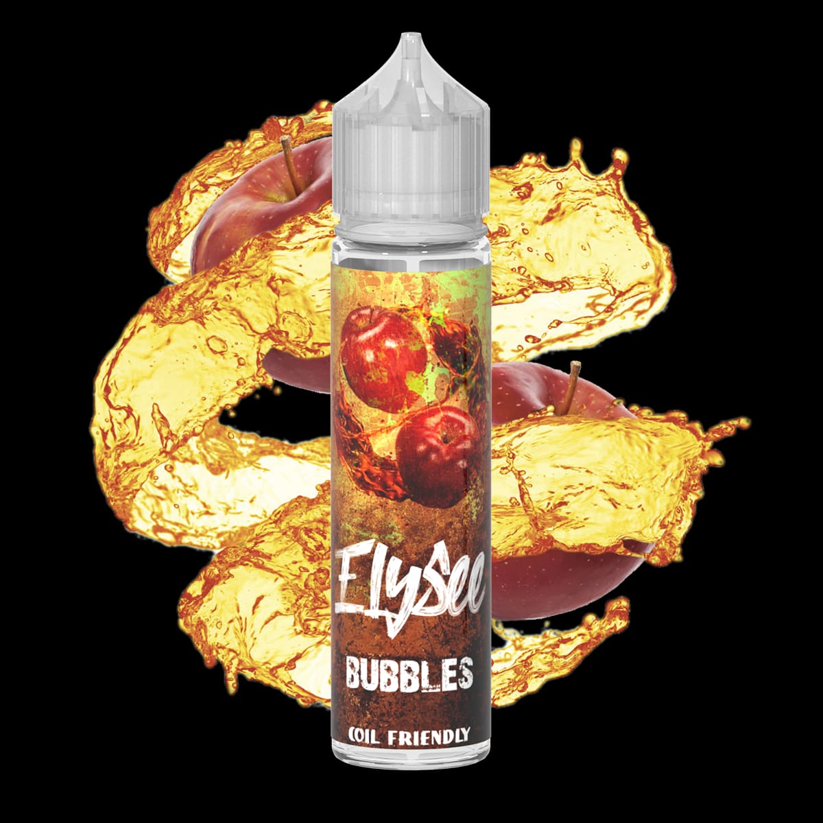 Bulles Elysée, flacon de 70 ml contenant 20 ml de liquide longue durée.