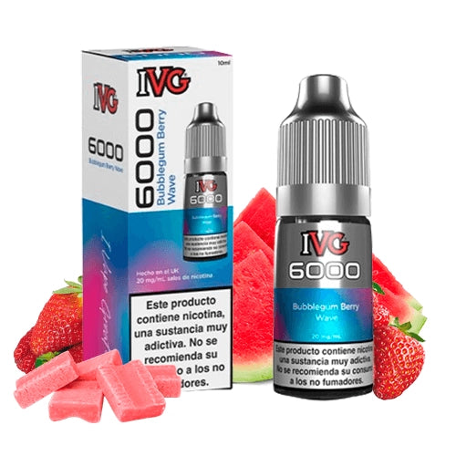 Bubblegum Berry Wave Nic Salt E‑Liquid 10ml – IVG 6000