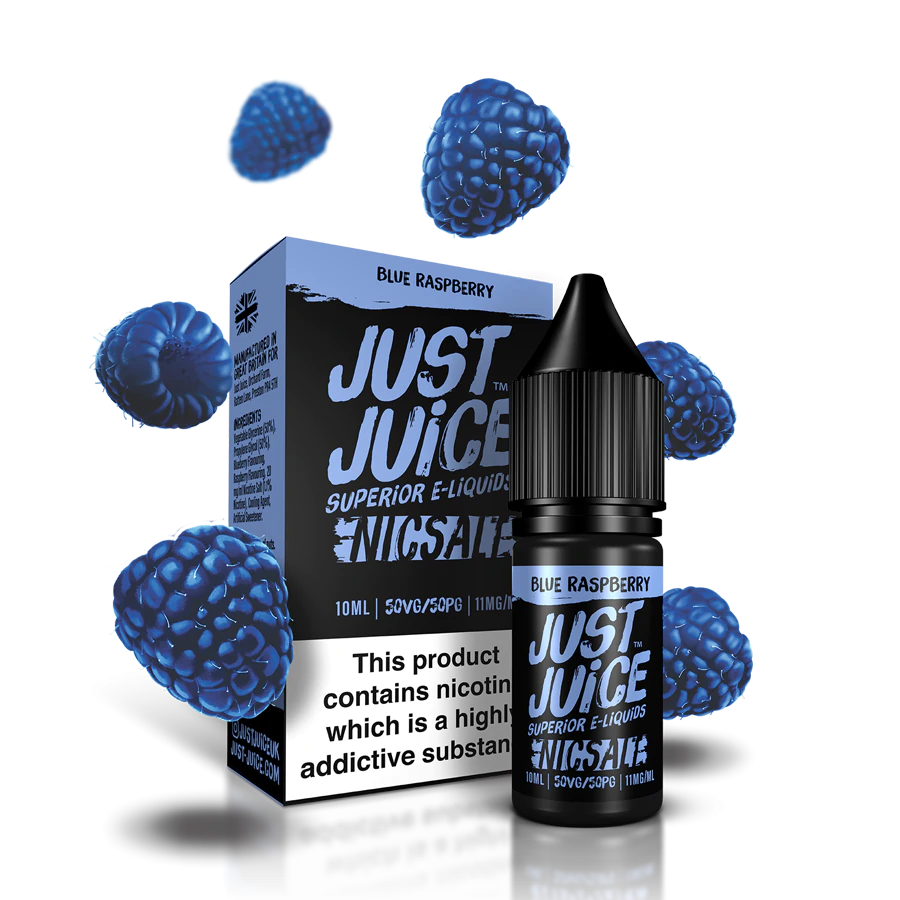 E-liquide au sel de nicotine Blue Raspberry Just Juice 10 ml