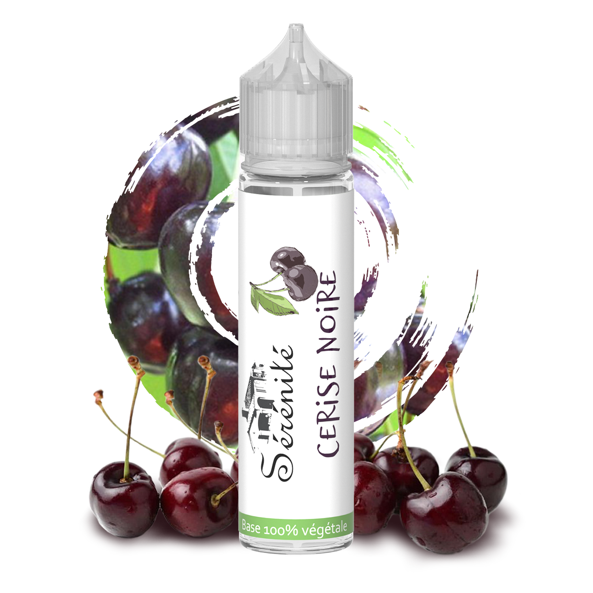 Sérénité Cerise Noire Shortfill E‑Liquid, Black Cherry 50ml 0mg