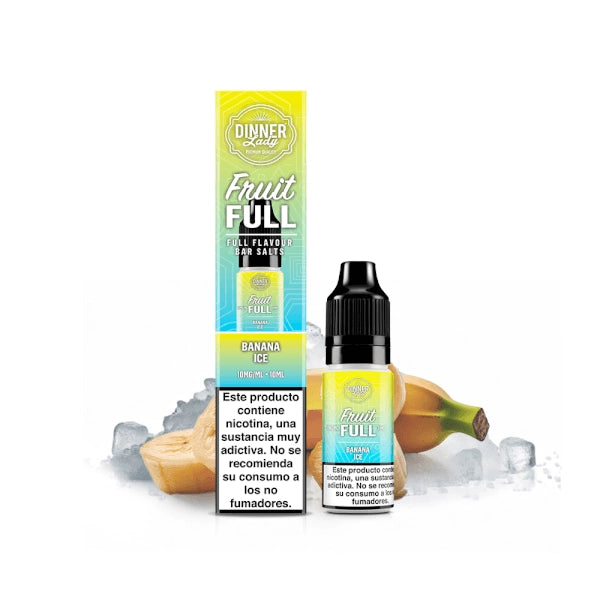 Dinner Lady Fruit Full Banana Ice 10ml Salt E‑Liquid Sweet Banana & Cool Ice