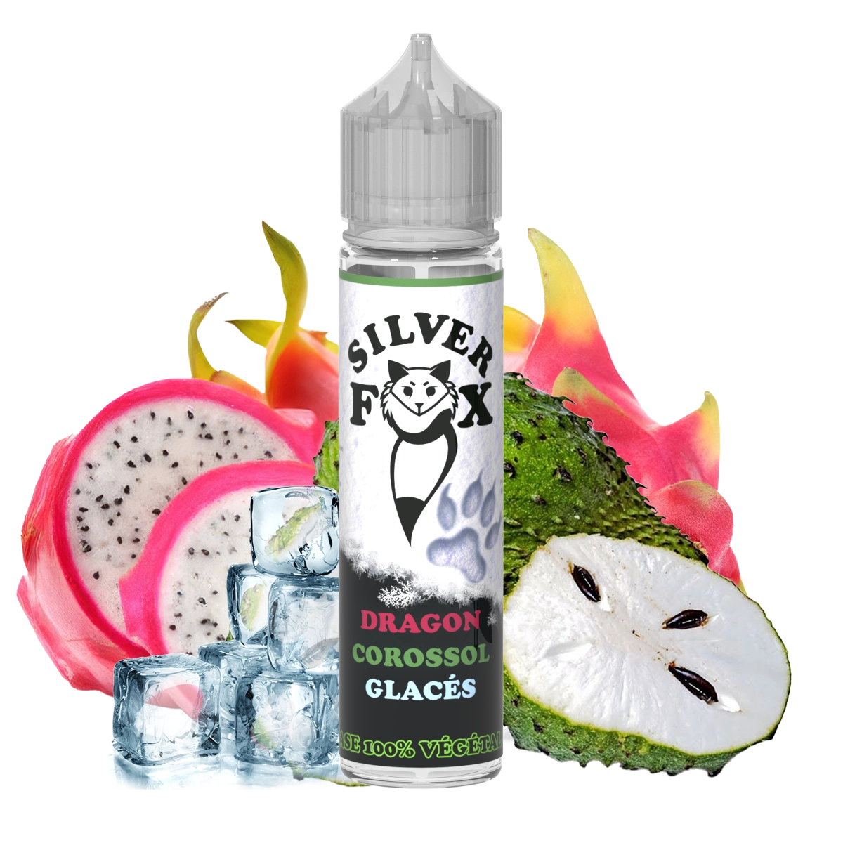 E-liquide Dragon Corossol Ice Silver Fox 50 ml à secouer et à vapoter