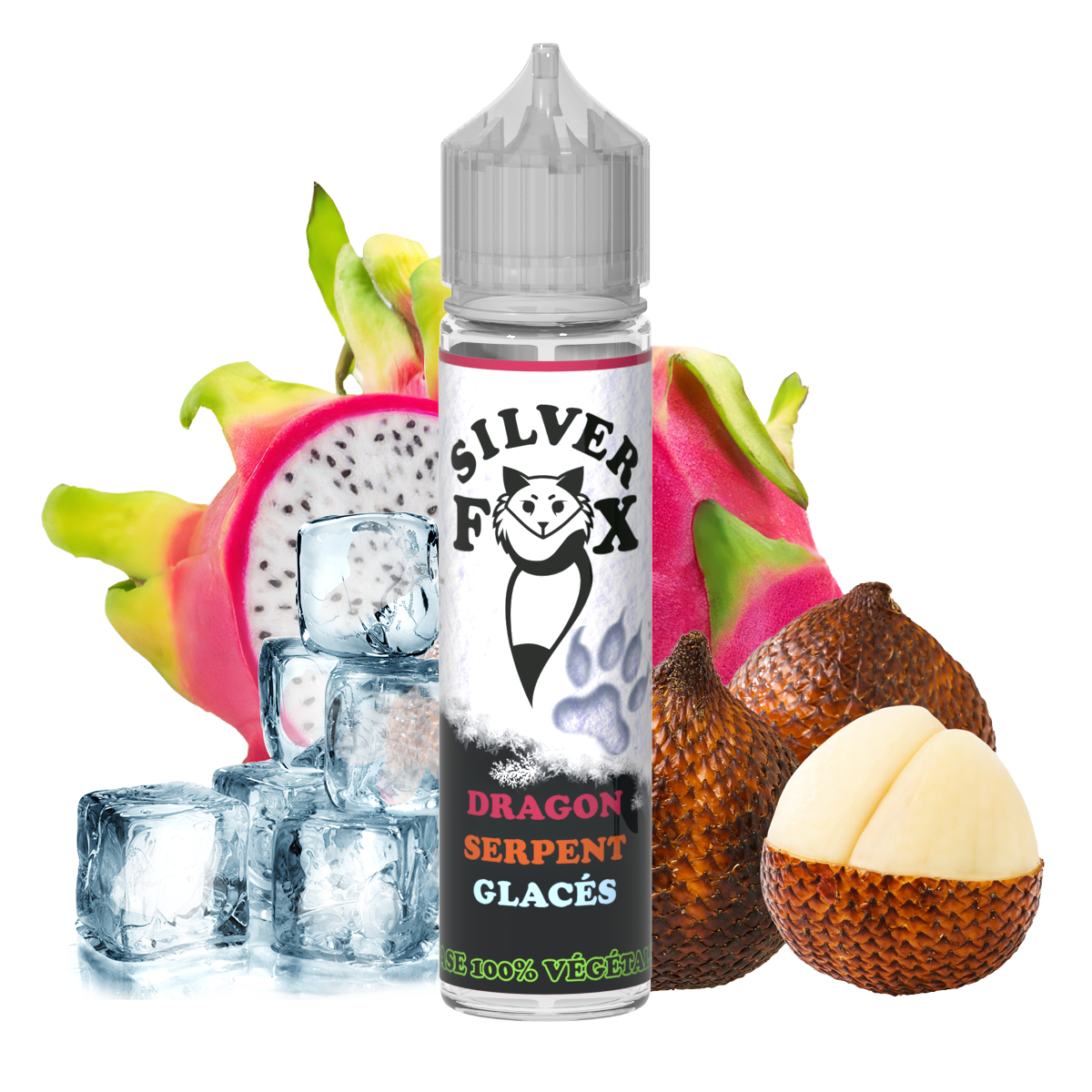 Fruit du dragon, fruit du serpent glacé Silver Fox 50 ml shake and vape e-liquide