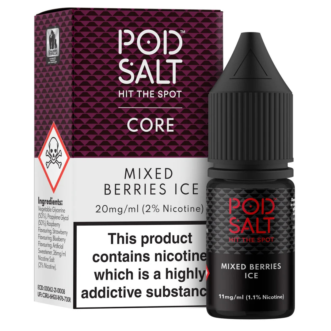 Gemischte Beeren Ice Pod Salt Core 10 ml Nikotinsalz E-Liquid