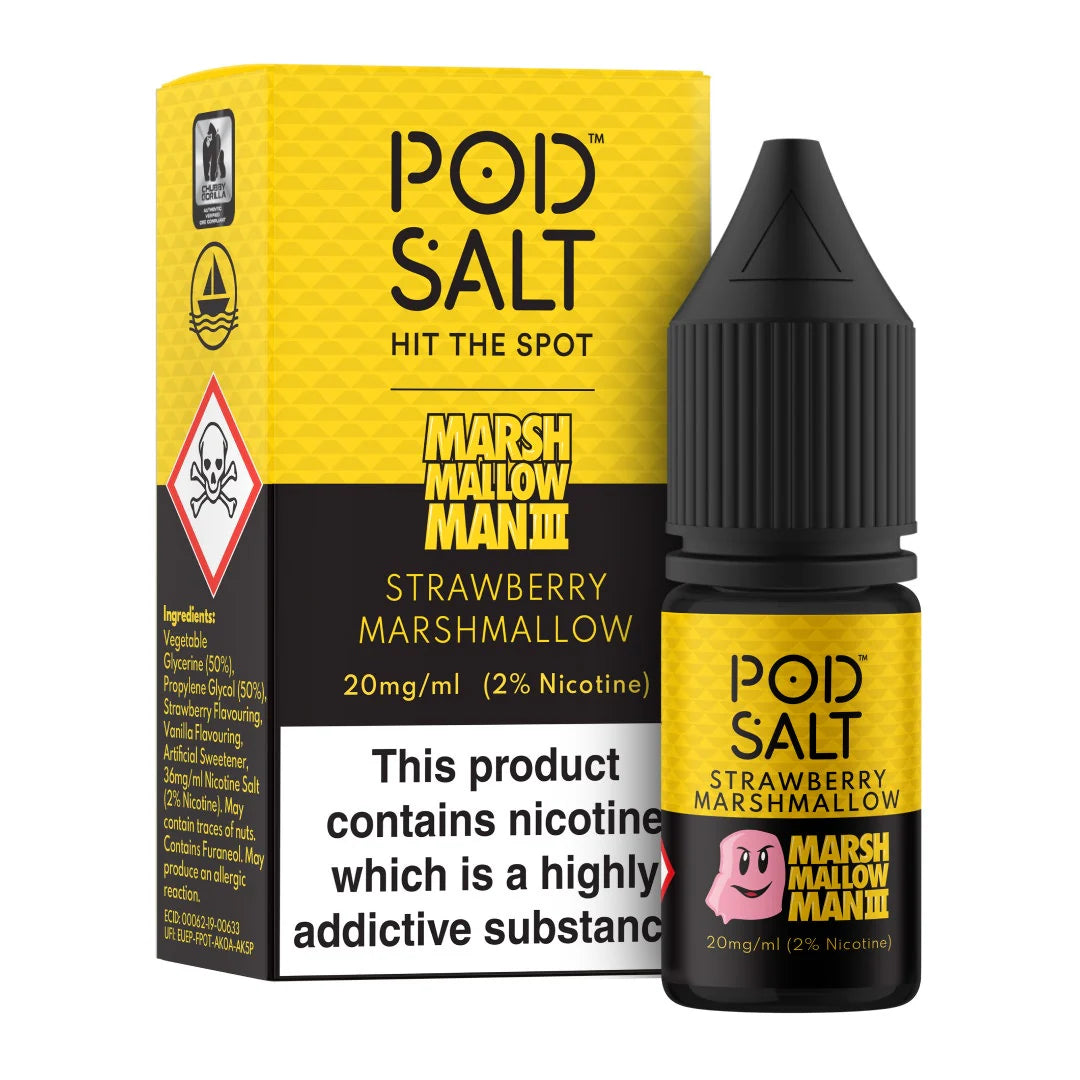 !!! Marshmallow Man 3 Pod Salt Fusion 10ml nicotine salt e-liquid !!!