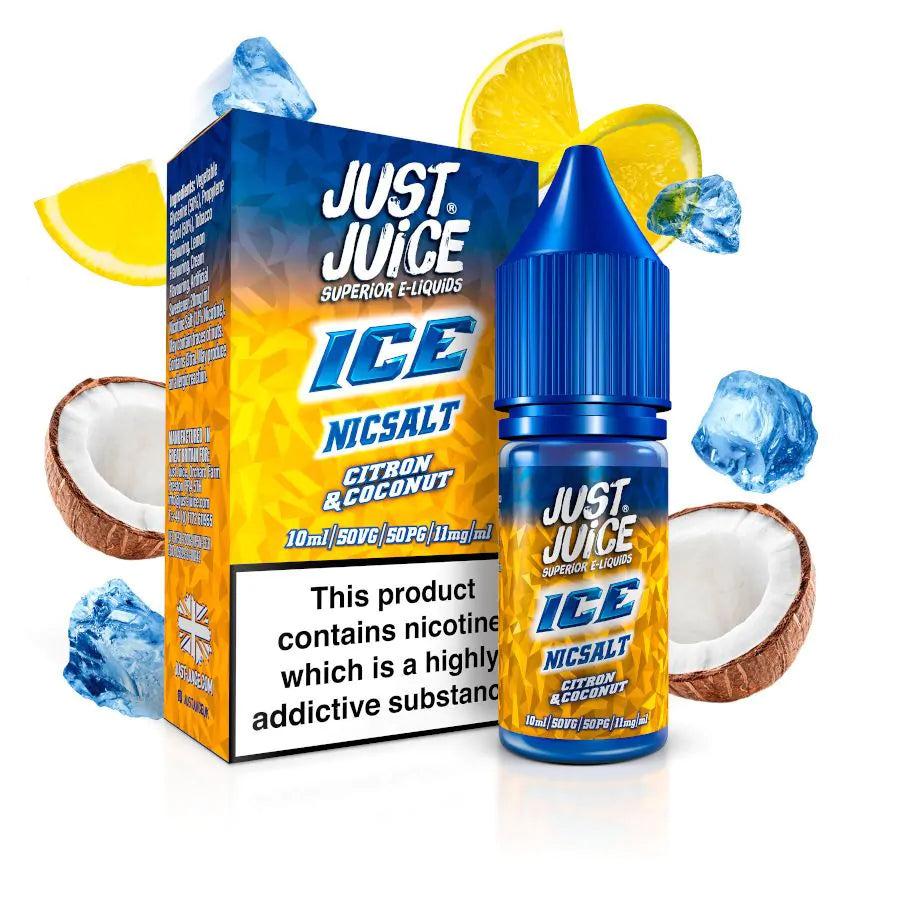 E-liquide au sel de nicotine Citron & Coconut Ice Just Juice 10 ml