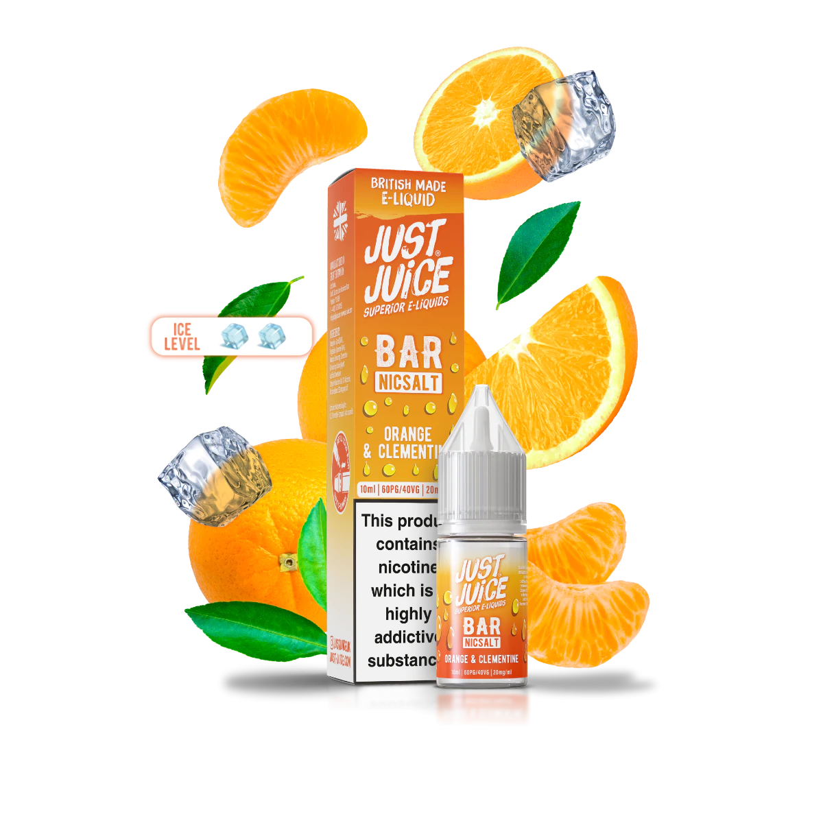 Just Juice Bar Orange & Clementine 10ml Nic Salt – Sweet, Zesty, Smooth