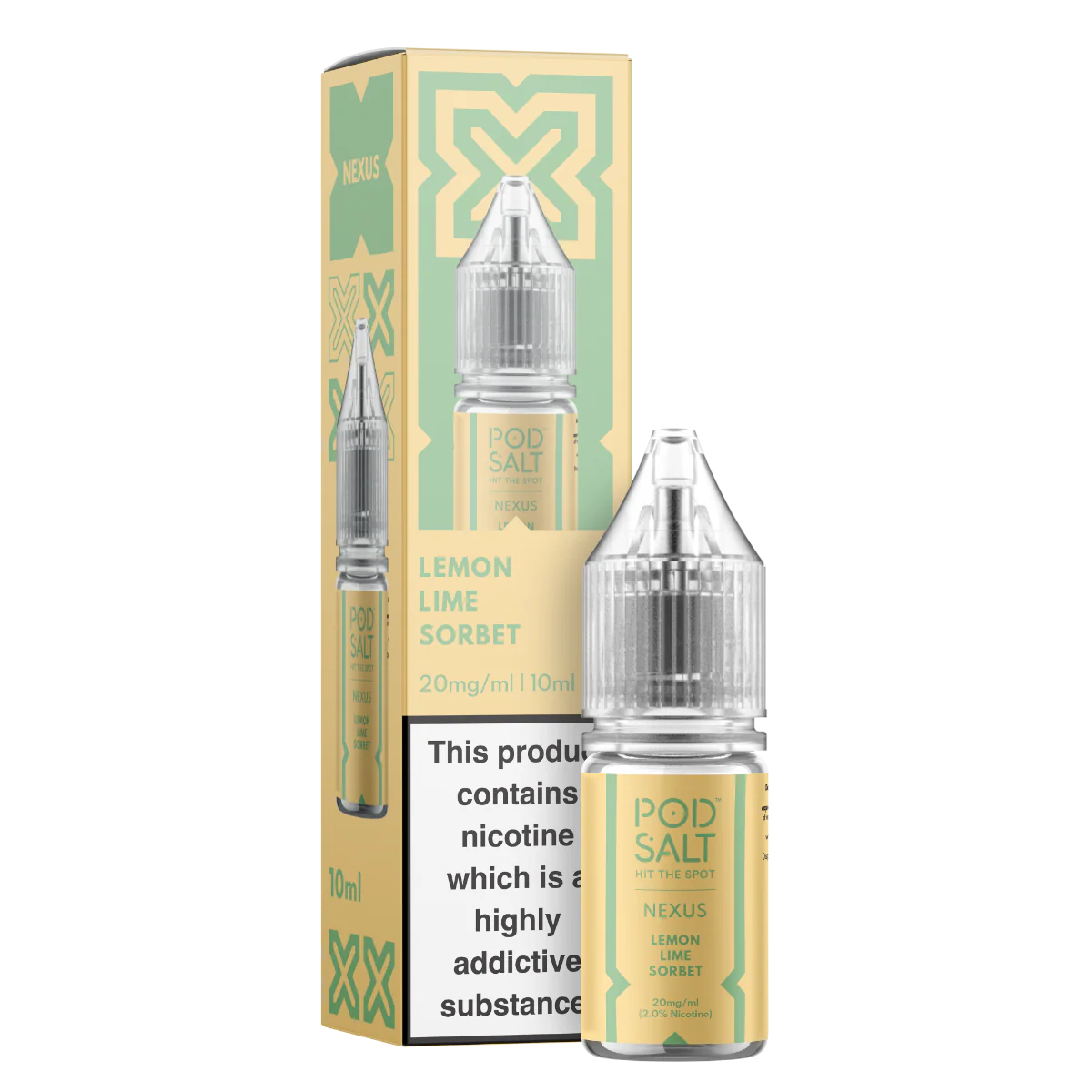 Lemon Lime Sorbet Pod Salt Nexus 10ml nicotine salt e-liquid