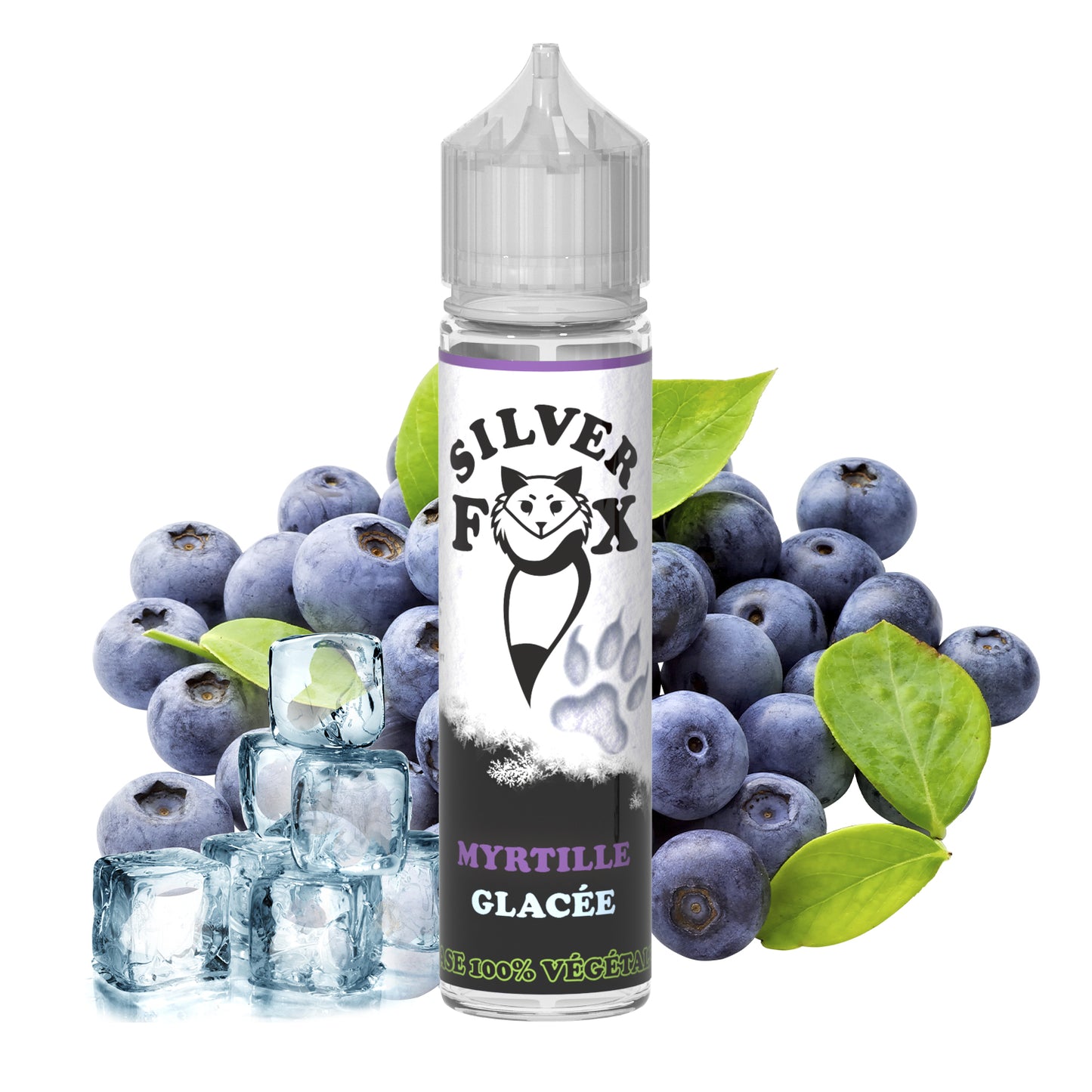 E-liquide à shaker et vaper Blueberry Ice Silver Fox 50 ml