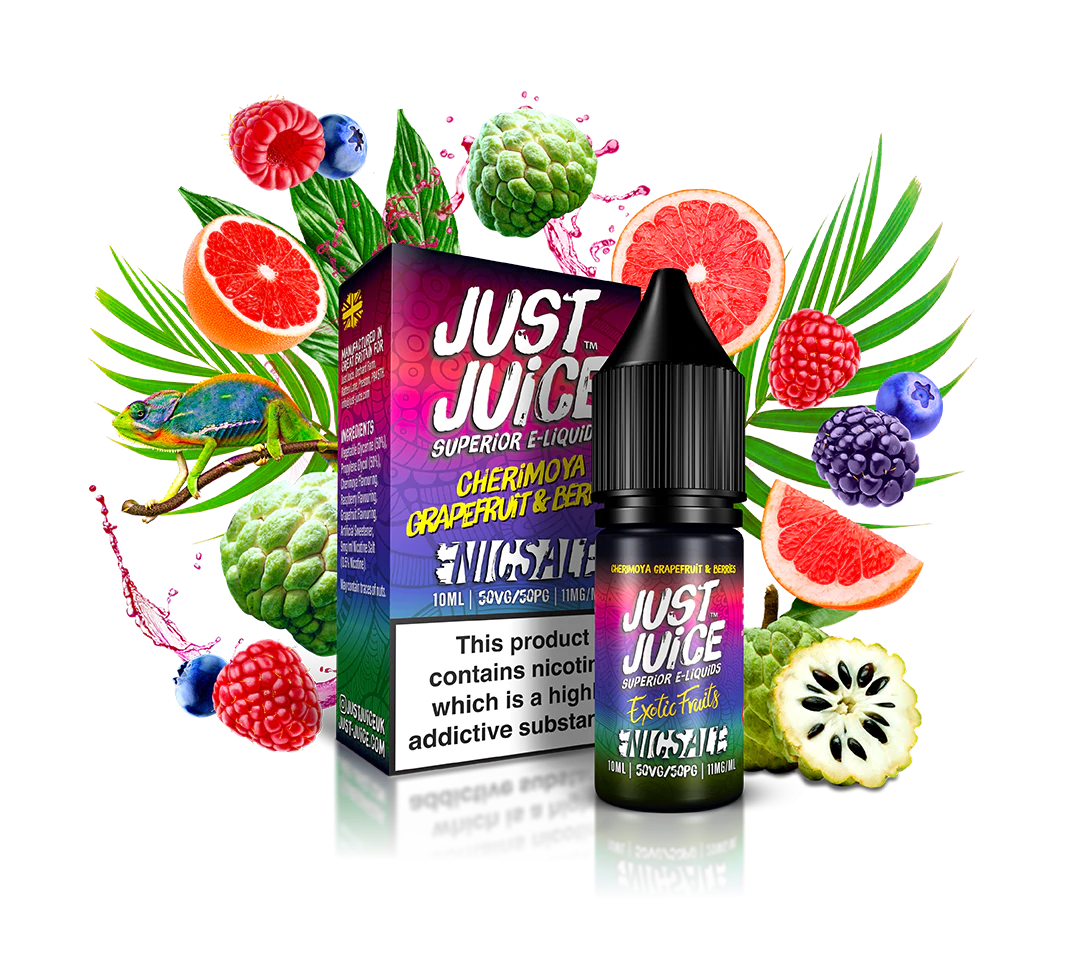 Cherimoya, Grapefruit & Berries Nicotine Salt E‑Liquid 10ml – Just Juice