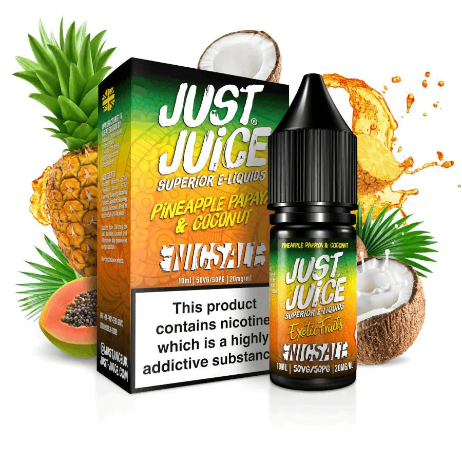 Pineapple, Papaya & Coconut Nicotine Salt E‑Liquid 10ml – Just Juice