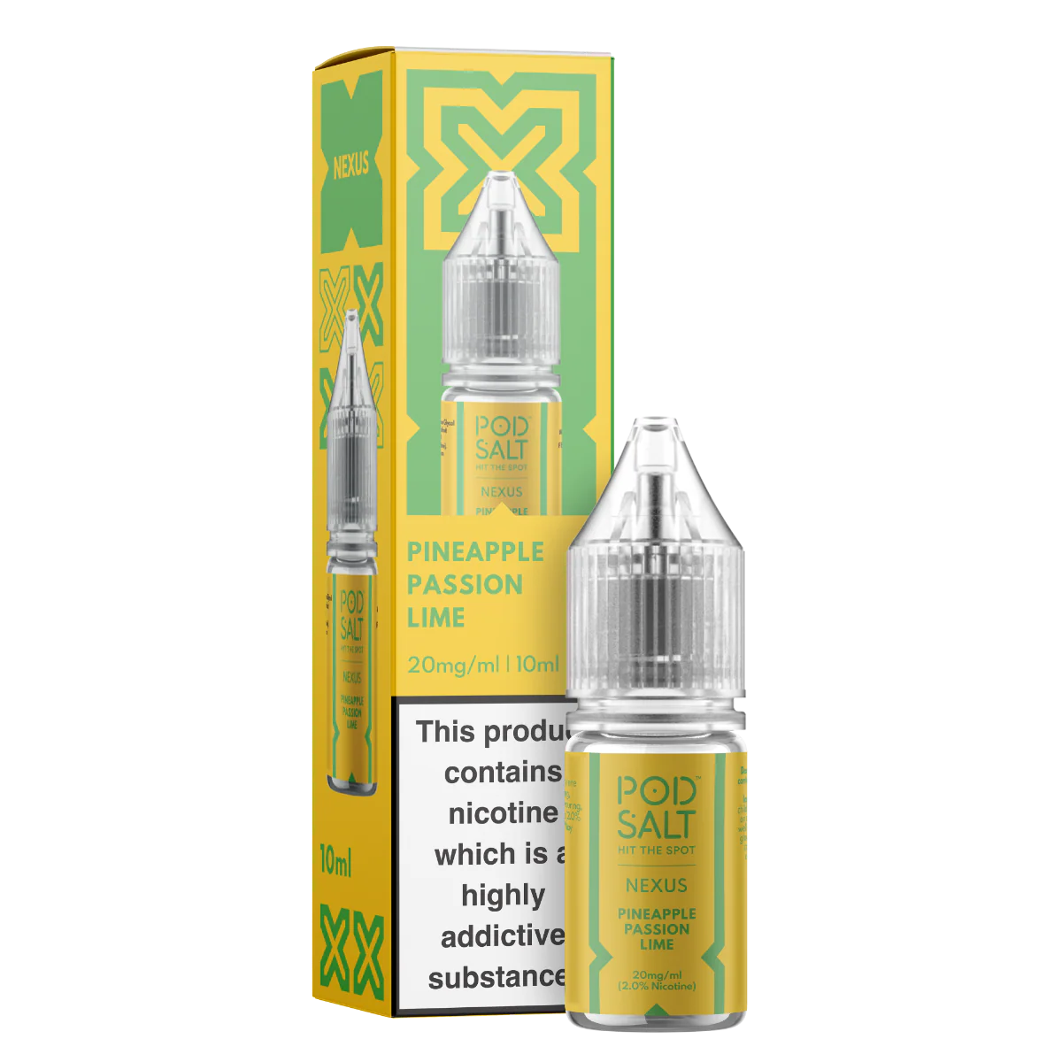 Pineapple Passion Lime Pod Salt Nexus 10ml nicotine salt e-liquid
