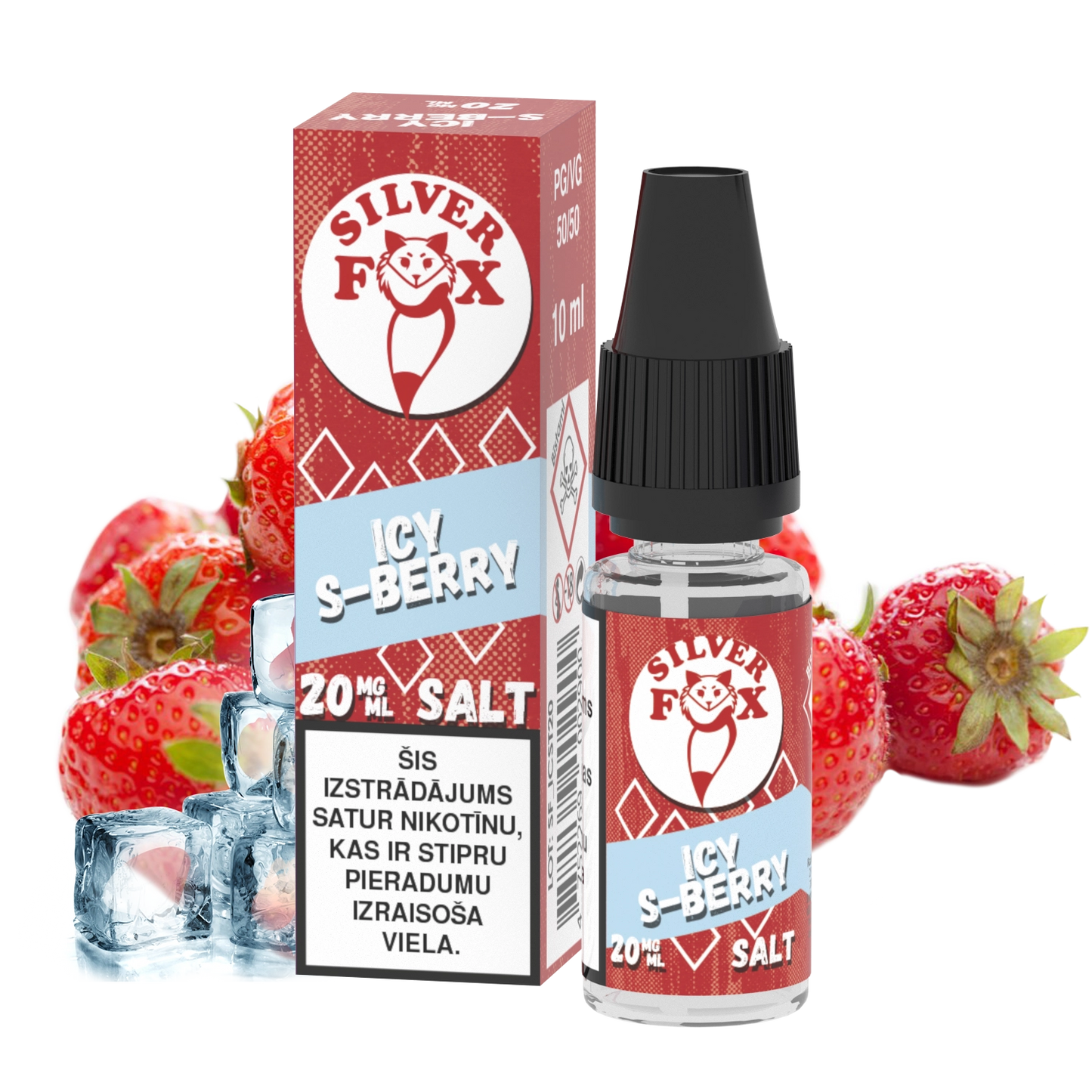 Silver Fox Salts Icy S‑Berry 20mg Nicotine Salt E‑Liquid – 10ml LV