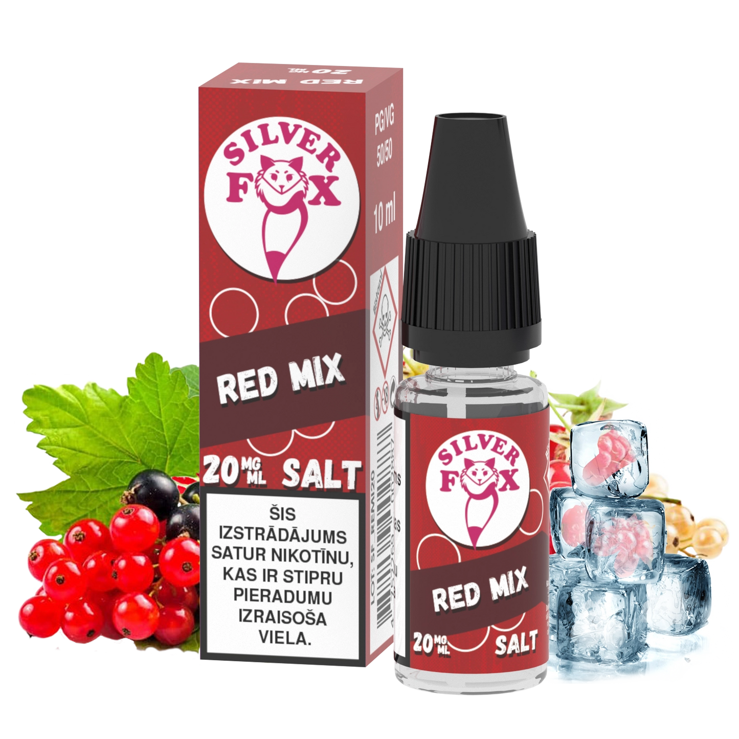 Silver Fox Salts Red Mix 20mg Nicotine Salt E‑Liquid – 10ml LV