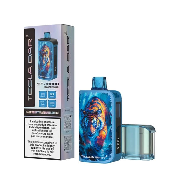 Tesla Bar by Teslacigs – Raspberry Watermelon Ice 10,000 Puffs Disposable Vape
