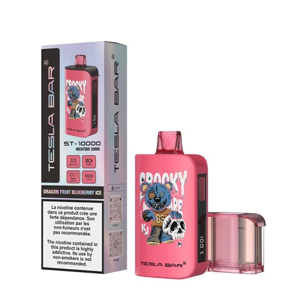 Tesla Bar by Teslacigs – Dragon Fruit Blueberry Ice 10,000 Puffs Disposable Vape