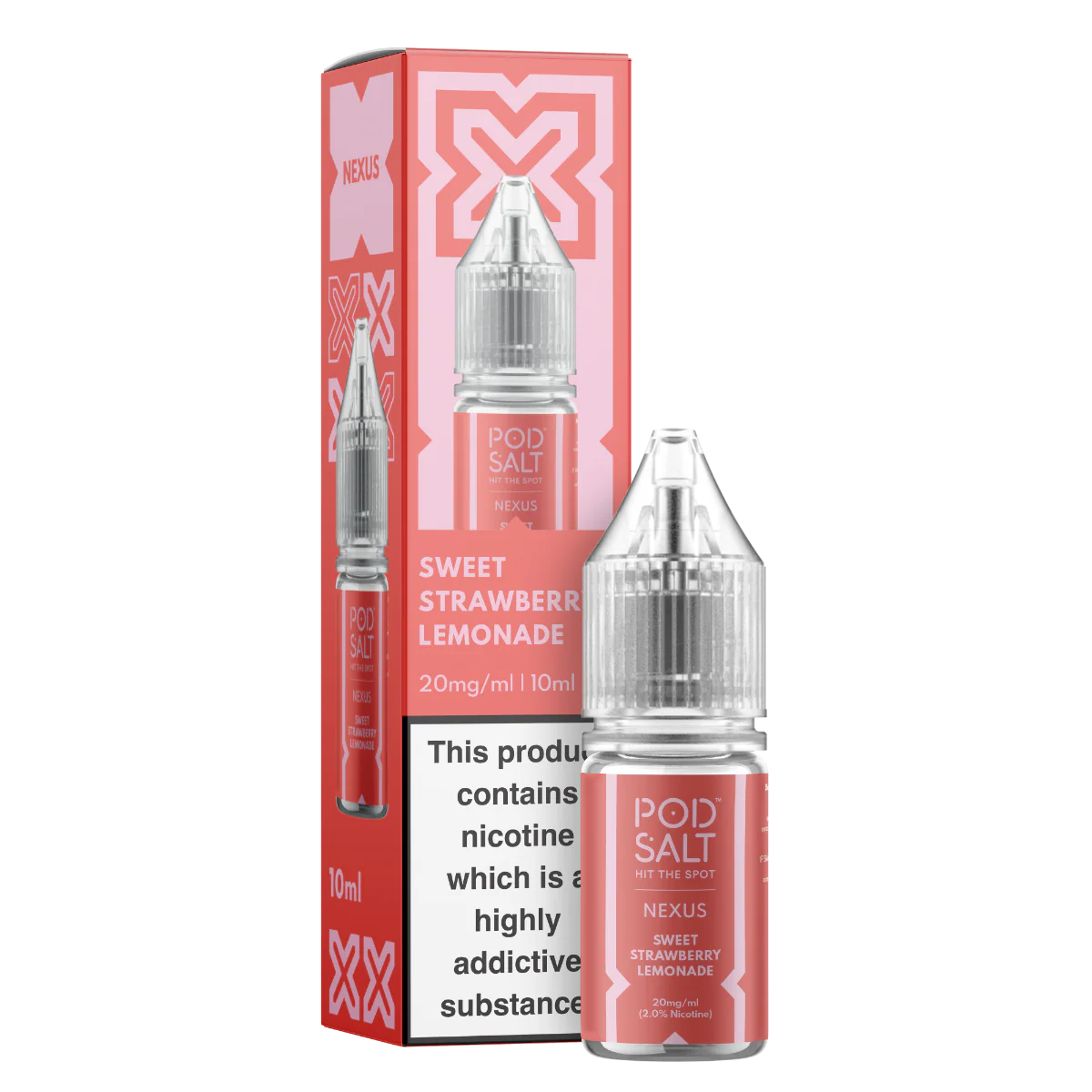Sweet Strawberry Lemonade Pod Salt Nexus 10ml nicotine salt e-liquid
