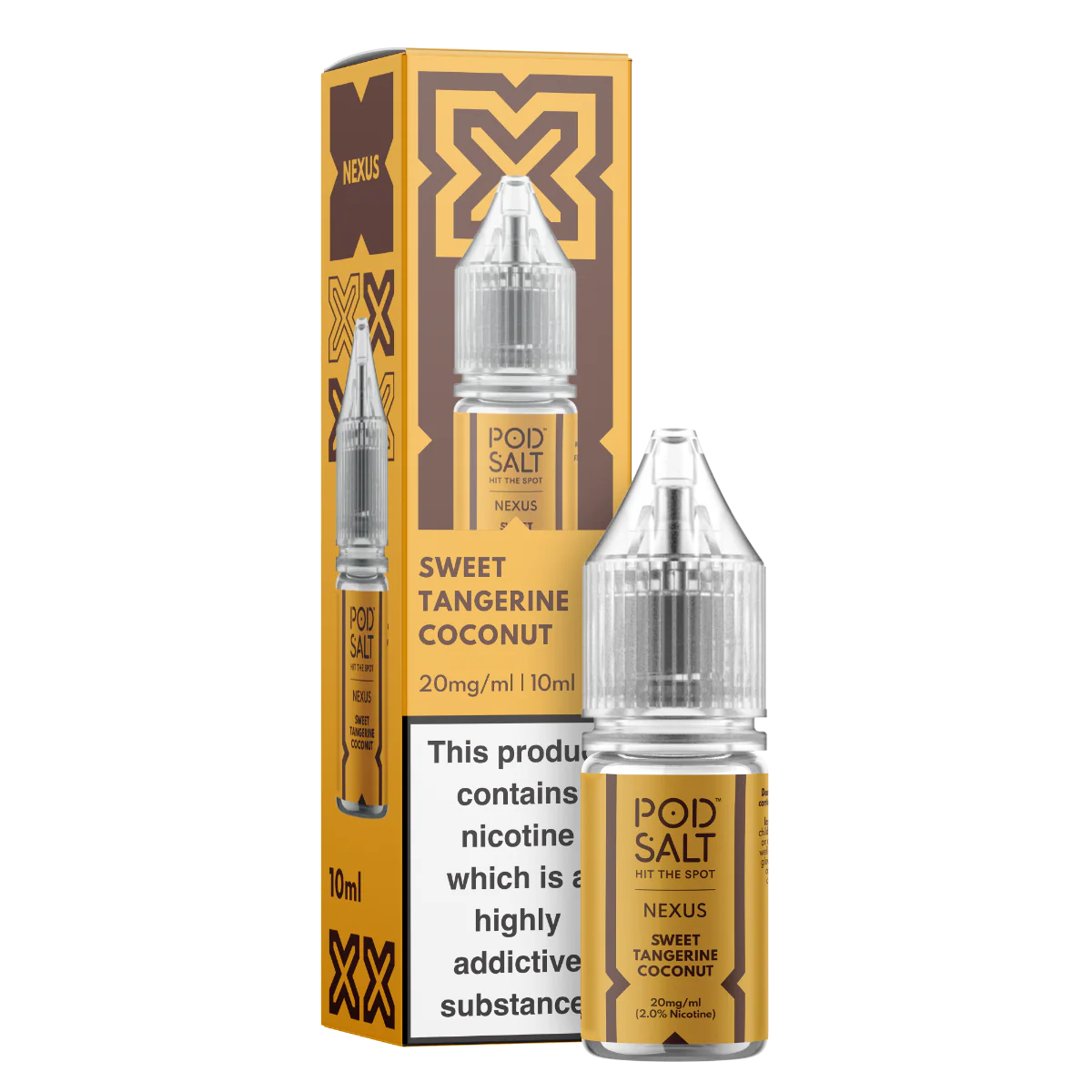 !!! Sweet Tangerine Coconut Pod Salt Nexus 10ml nicotine salt e-liquid !!!