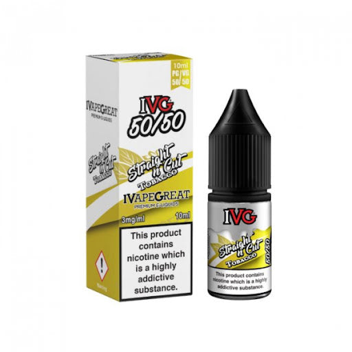 !!! E-liquide Straight n Cut Tobacco IVG 10ml 50/50 !!!