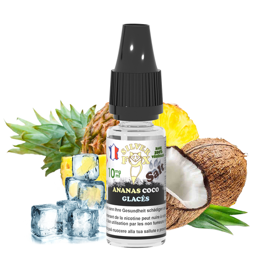 PINEAPPLE COCONUT ICE Silver Fox 10ml nicotine salt e-liquid