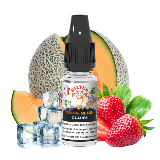 STRAWBERRY MELON ICE Silver Fox 10ml nicotine salt e-liquid