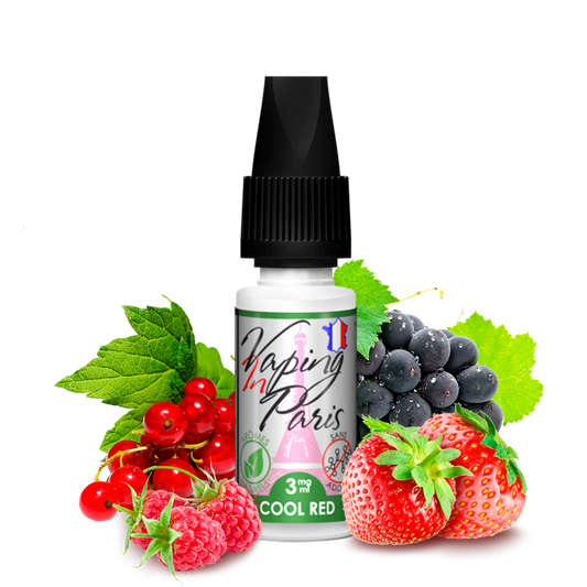 Vaping in Paris – Cool Red (0mg, 3mg, 6mg, 11mg Nicotine) 10ml LV