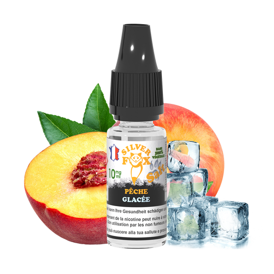 PEACH ICE Silver Fox 10ml nicotine salt e-liquid