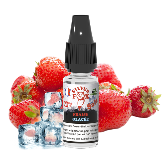 STRAWBERRY ICE Silver Fox 10ml nicotine salt e-liquid
