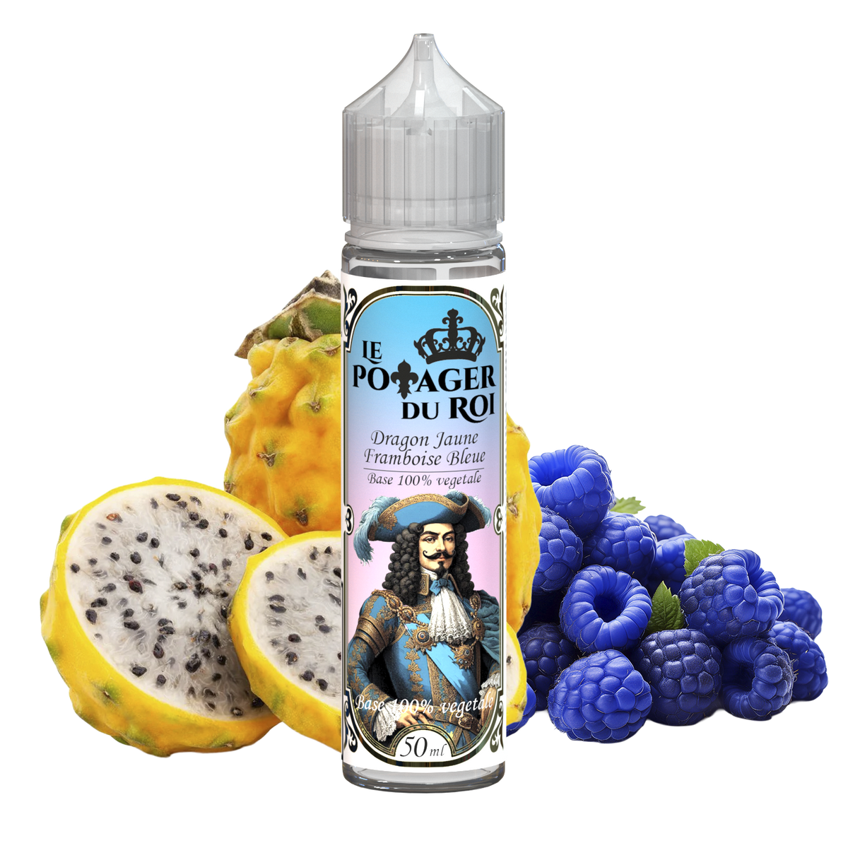 Le Potager Du Roi Dragon Jaune Framboise Bleue 50ml shake and vape e-liquid