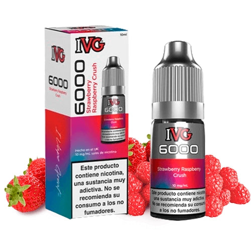 Strawberry Raspberry Crush Nic Salt E‑Liquid 10ml – IVG 6000