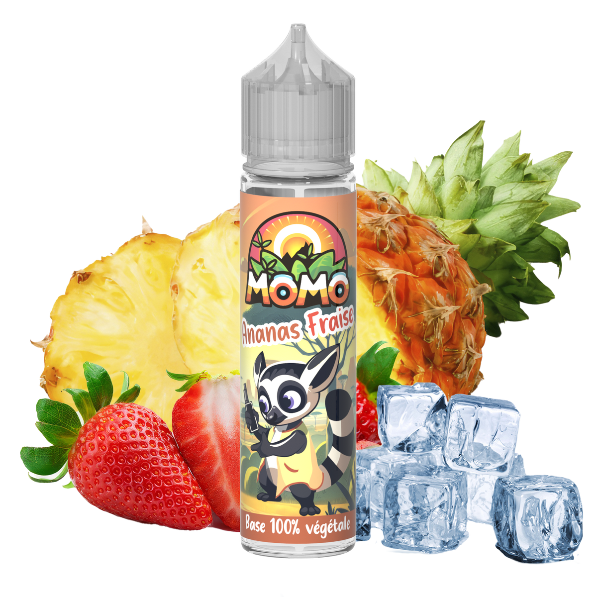 MOMO Ananas Fraise 50ml shake and vape e-liquid