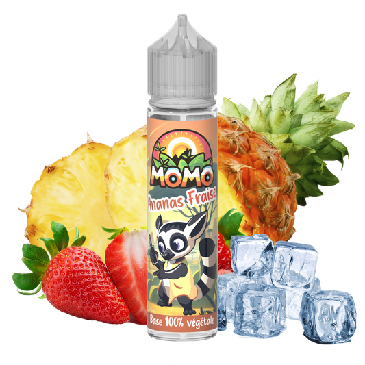 MOMO Ananas Fraise 50ml shake and vape e-liquid
