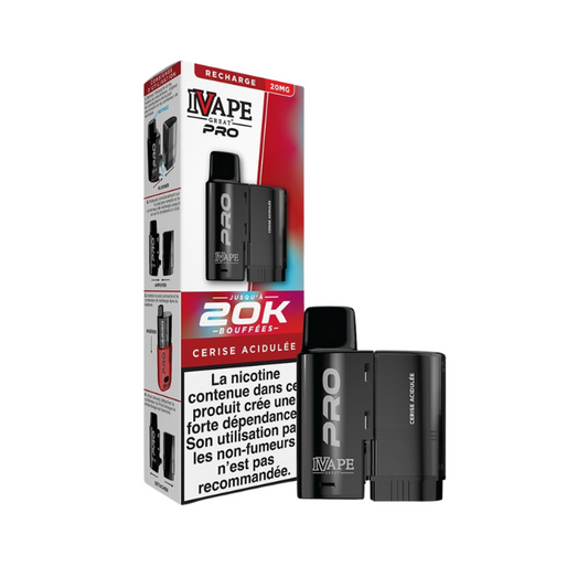 IVG PRO Sour Cherry Refill Pod 20mg 2+10ml 20,000 puffs