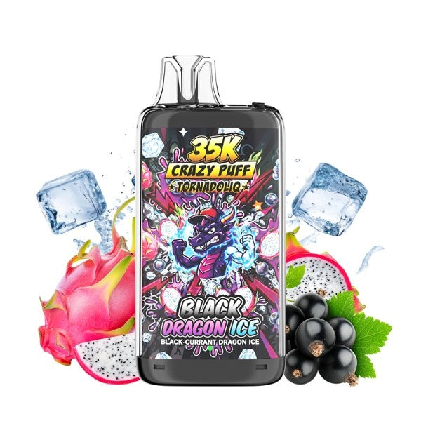 Black Dragon Ice Crazy Puff 35K 1100mAh 20ml / 2% - Tornadoliq