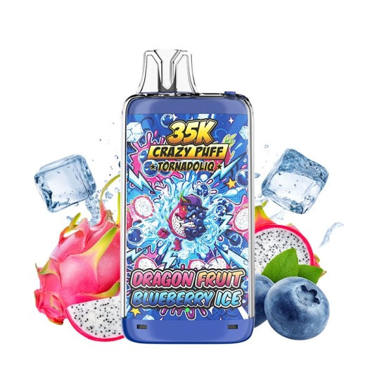Dragon Fruit Blueberry Ice Crazy Puff 35K 1100mAh 20ml / 2% - Tornadoliq