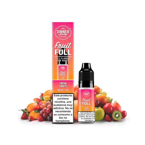 Dinner Lady Salts Fruit Full Fresh Fruits 10ml Vape Juice  Mixed Fruit Blend