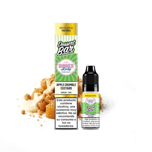 Dinner Lady Salts Dessert Bar Apple Crumble Custard 10ml