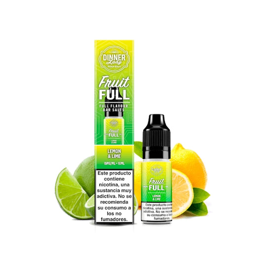 Dinner Lady Salts Fruit Full Lemon Lime 10ml Vape Juice  Zesty Citrus Blend