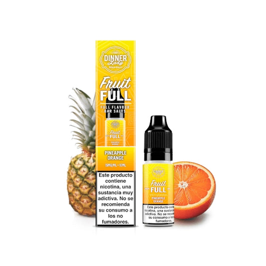 Dinner Lady Fruit Full Pineapple Orange 10ml Nic Salt  Tropical Pineapple & Zesty Orange