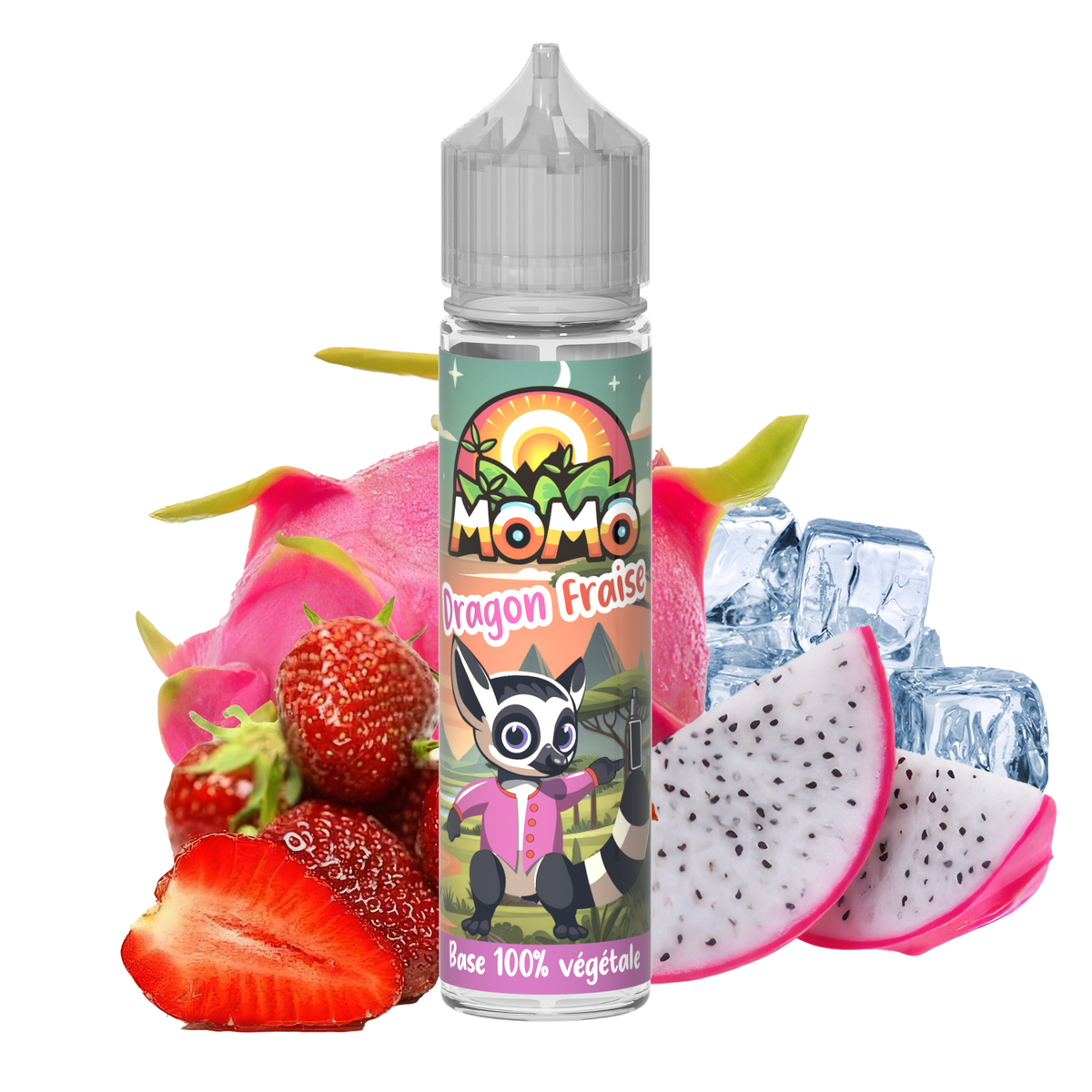 MOMO Dragon Fraise 50ml shake and vape e-liquid