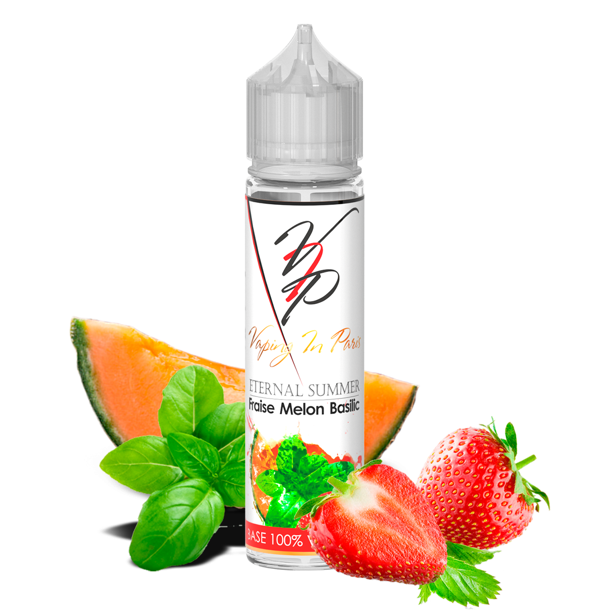 Vaping In Paris Fraise Melon Basilic shake and vape e-liquid