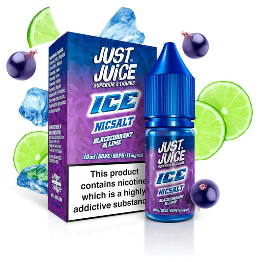 Blackcurrant & Lime Nicotine Salt E‑Liquid 10ml – Just Juice