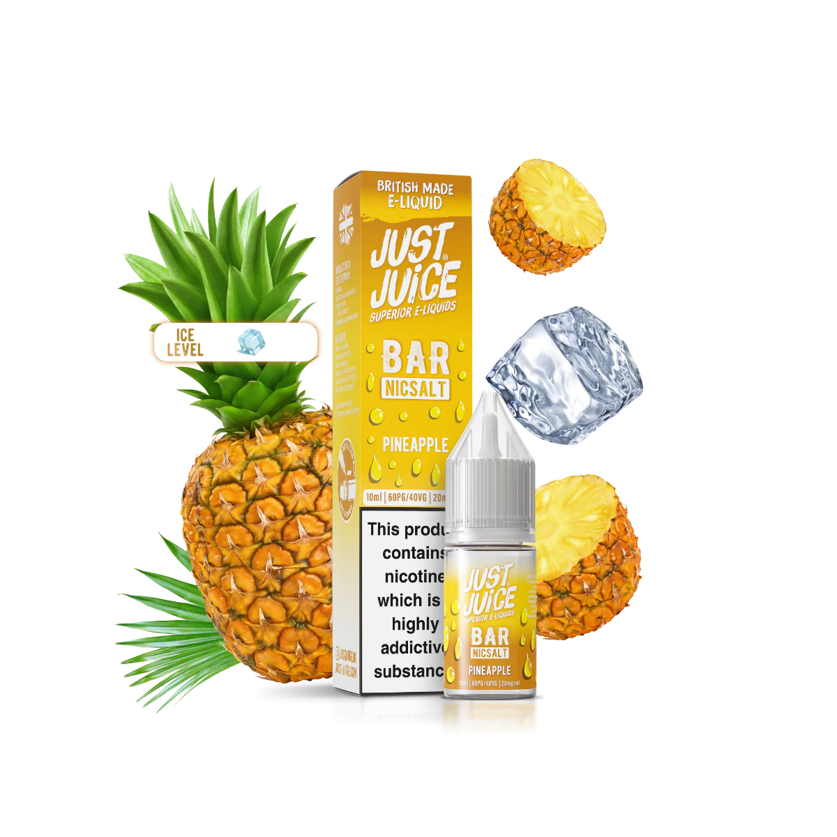 Just Juice Bar Pineapple 10ml Nic Salt – Tropical, Sweet, Smooth