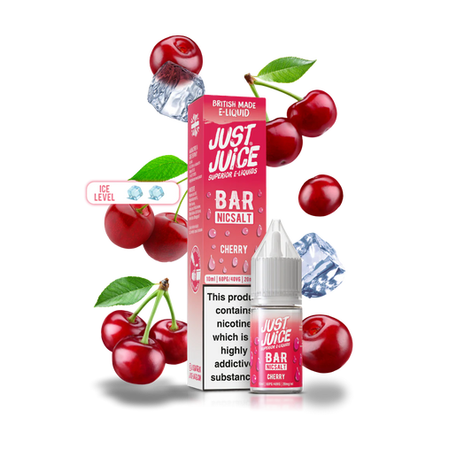 Just Juice Bar Cherry 10ml Nic Salt – Bold, Sweet, Smooth