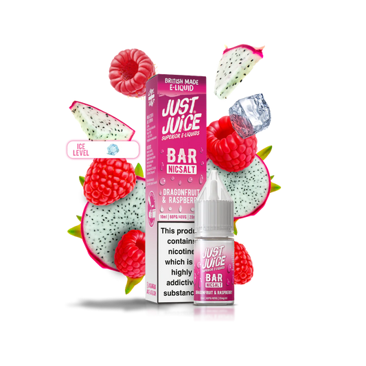 Just Juice Bar Dragonfruit & Raspberry 10ml Nic Salt – Exotic, Sweet, Smooth