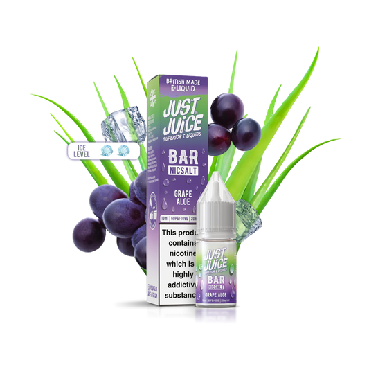 Just Juice Bar Grape Aloe 10ml Nic Salt – Juicy, Refreshing, Smooth